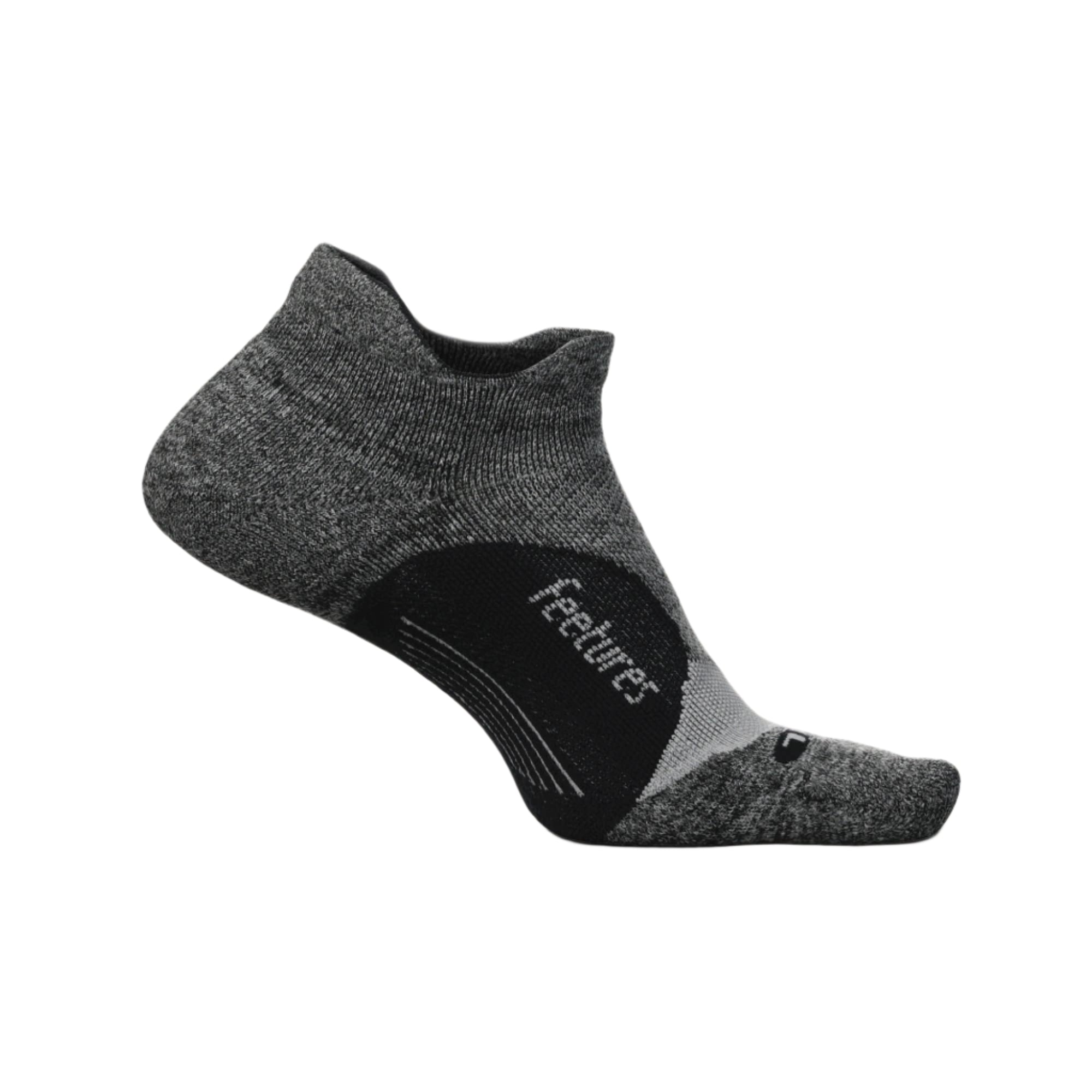 Feetures Elite Light Cushion No Show Tab Socks  -  Small / Gray