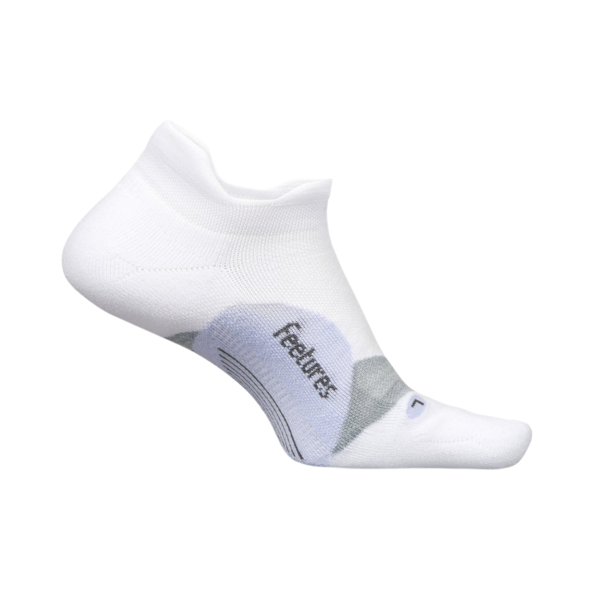 Feetures Elite Light Cushion No Show Tab Socks - Small / White Lilatech