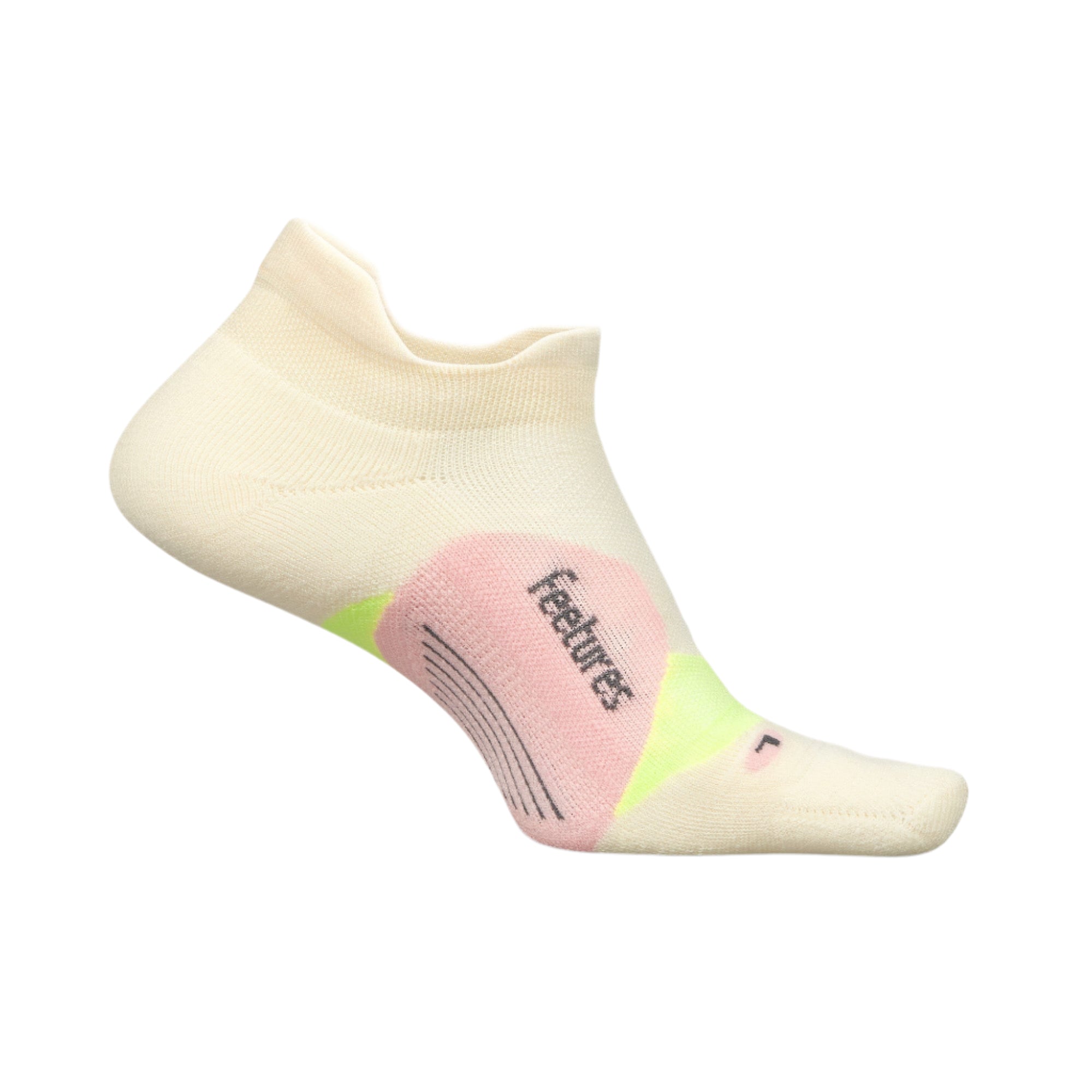 Feetures Elite Light Cushion No Show Tab Socks  -  Small / Sandy Melon