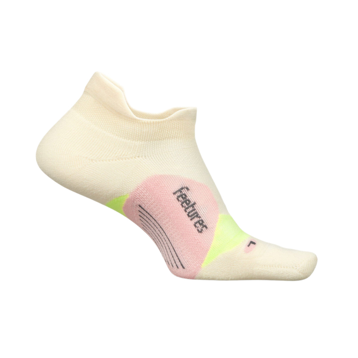 Feetures Elite Light Cushion No Show Tab Socks  -  Small / Sandy Melon