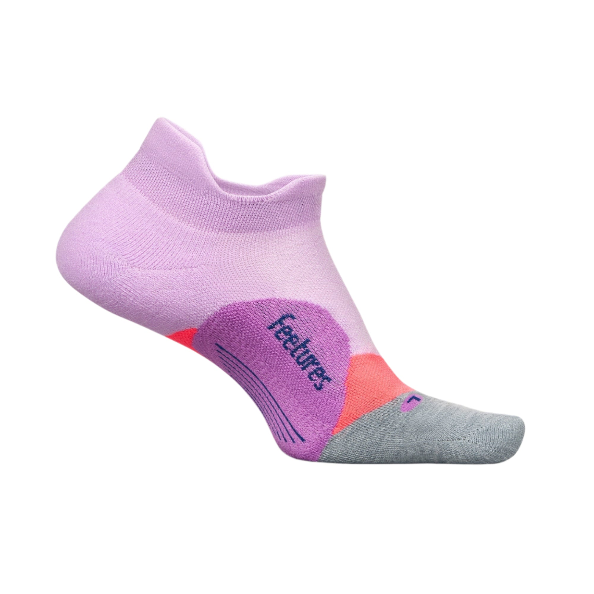 Feetures Elite Light Cushion No Show Tab Socks  -  Small / Orchid Sunset