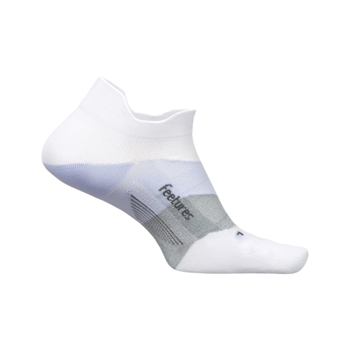 Feetures Elite Ultra Light No Show Tab Socks  -  Small / White Lilatech