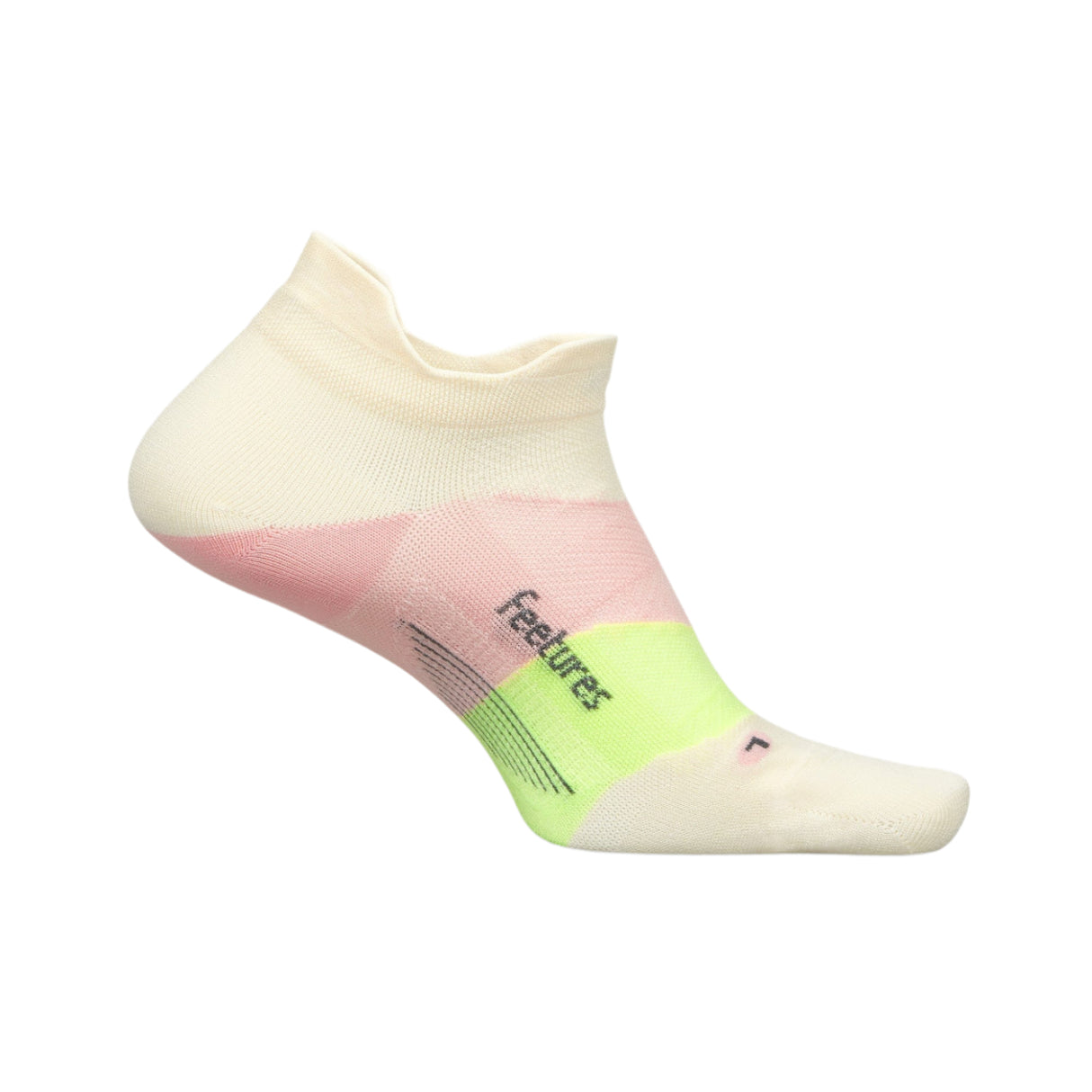 Feetures Elite Ultra Light No Show Tab Socks - Small / Sandy Melon