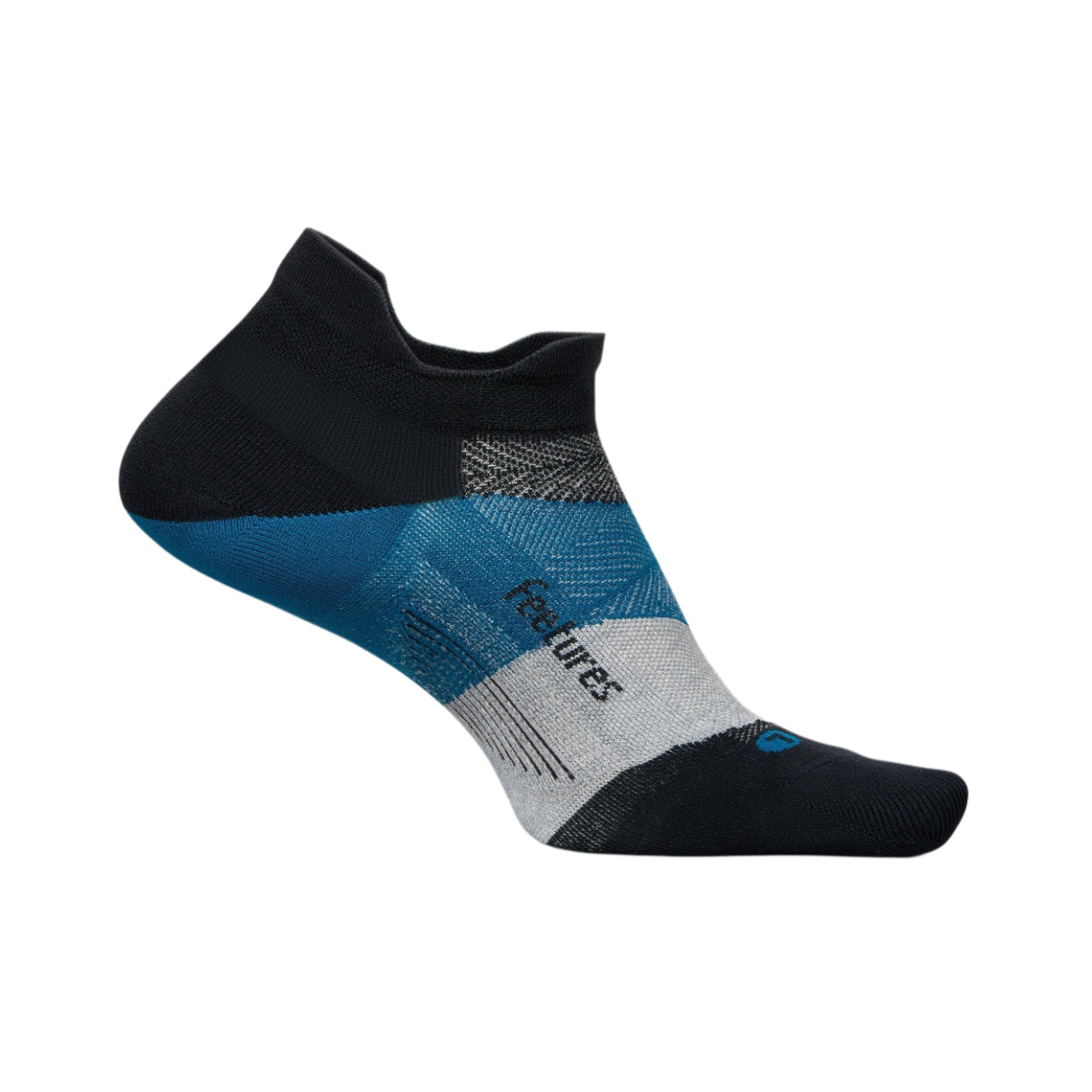 Feetures Elite Ultra Light No Show Tab Socks - Small / Black Sea