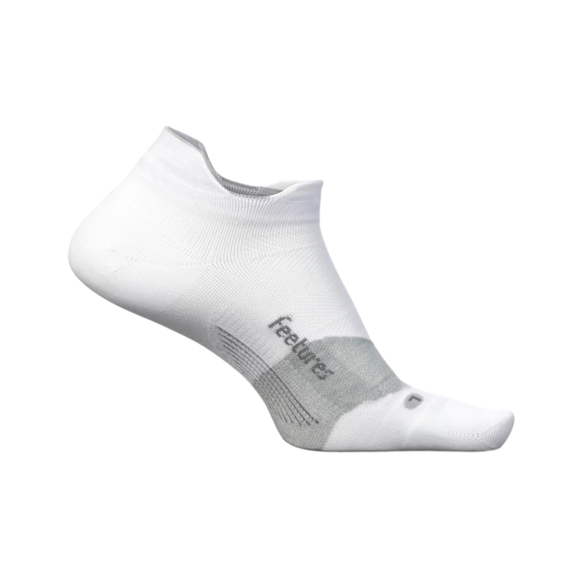 Feetures Elite Ultra Light No Show Tab Socks  -  Small / White