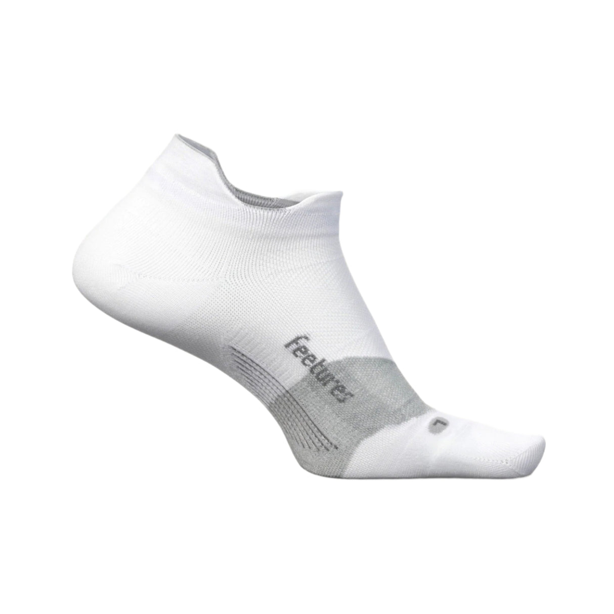 Feetures Elite Ultra Light No Show Tab Socks  -  Small / White