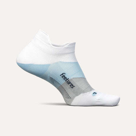 Feetures Elite Ultra Light No Show Tab Socks  -  Small / White Sky