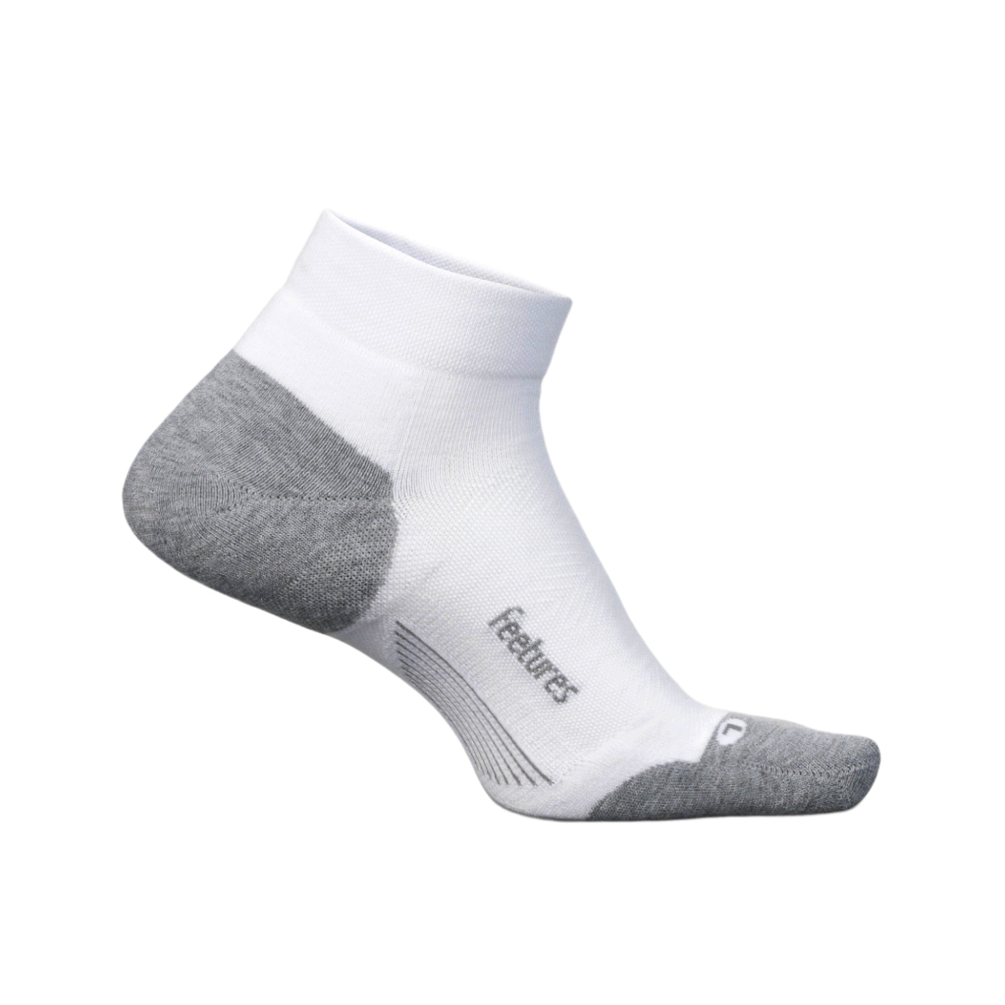 Feetures Elite Max Cushion Low Cut Socks  -  Small / White