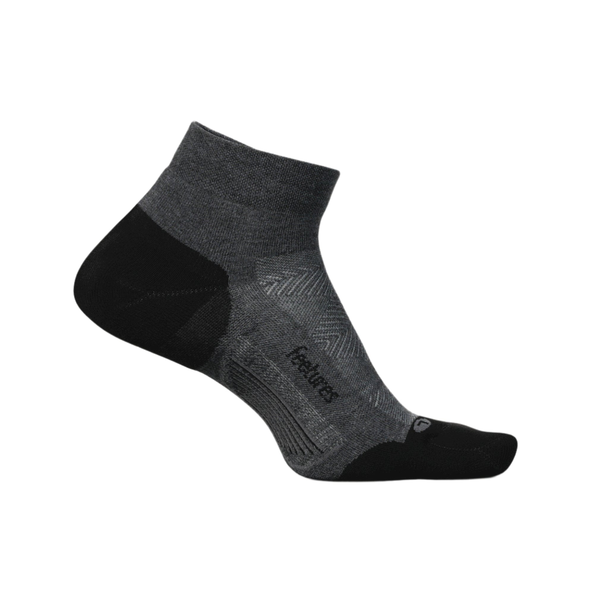 Feetures Elite Max Cushion Low Cut Socks  -  Small / Gray