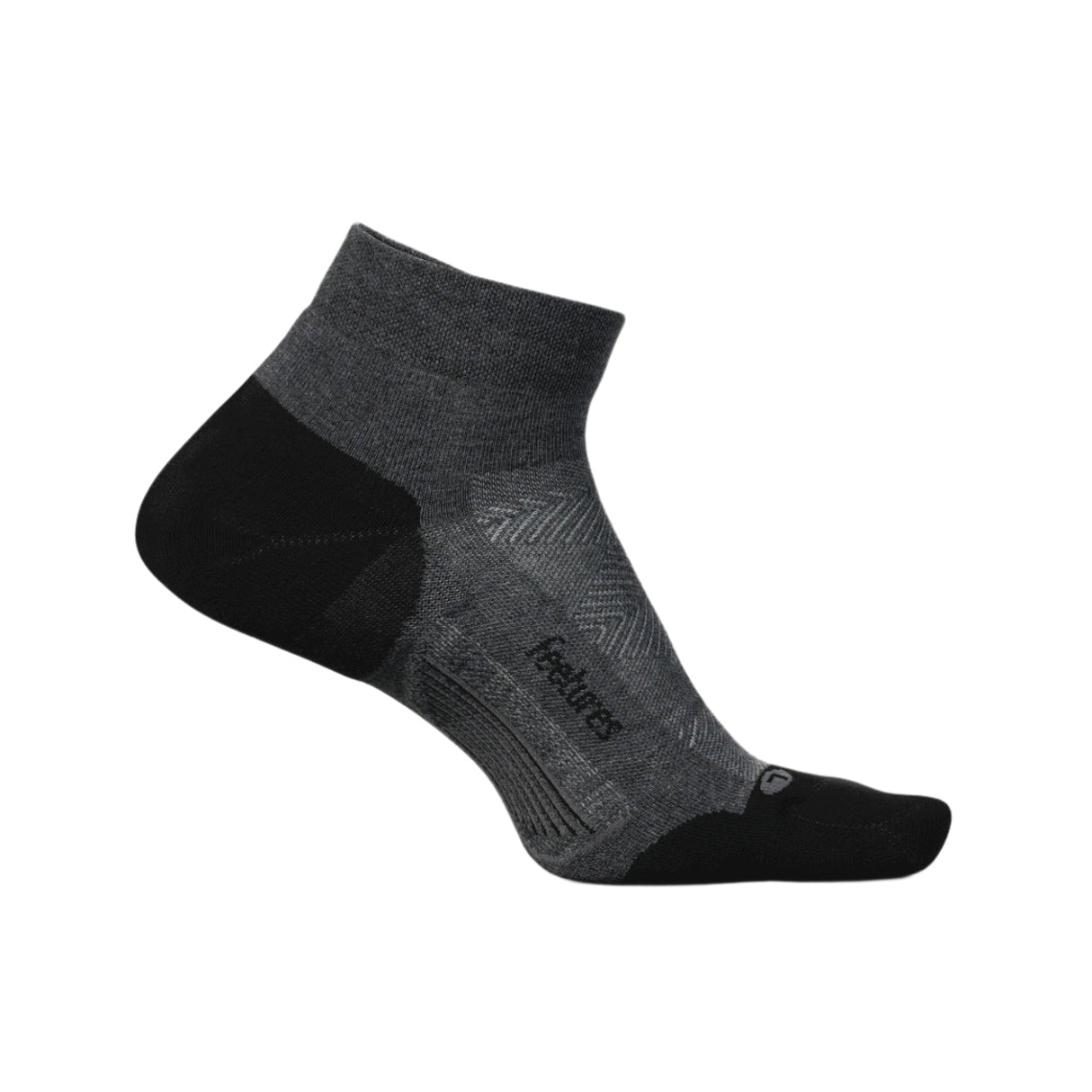 Feetures Elite Max Cushion Low Cut Socks  -  Small / Gray