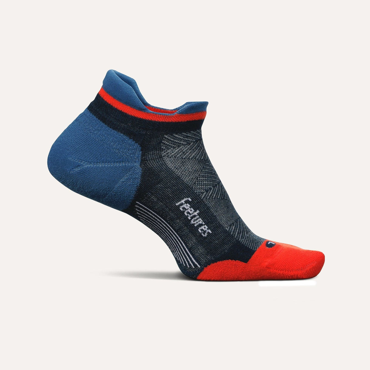 Feetures Elite Max Cushion No Show Tab Socks  -  Small / Atmospheric Blue