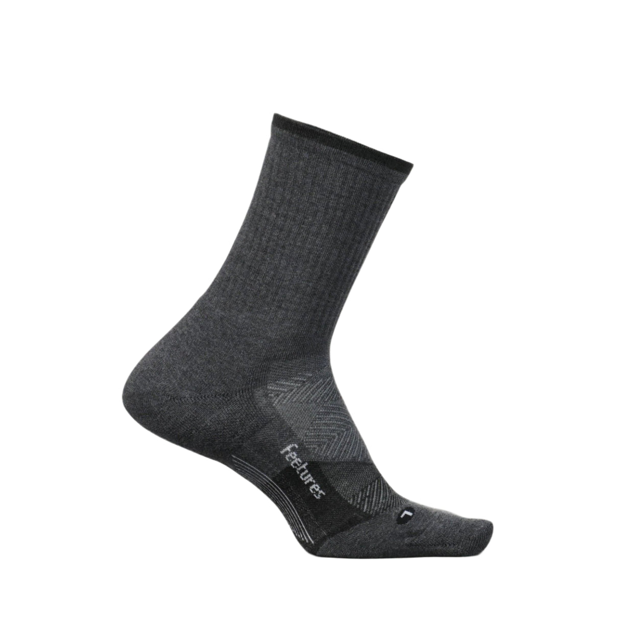 Feetures Elite Trail Max Cushion Mini Crew Socks - Small / Gray
