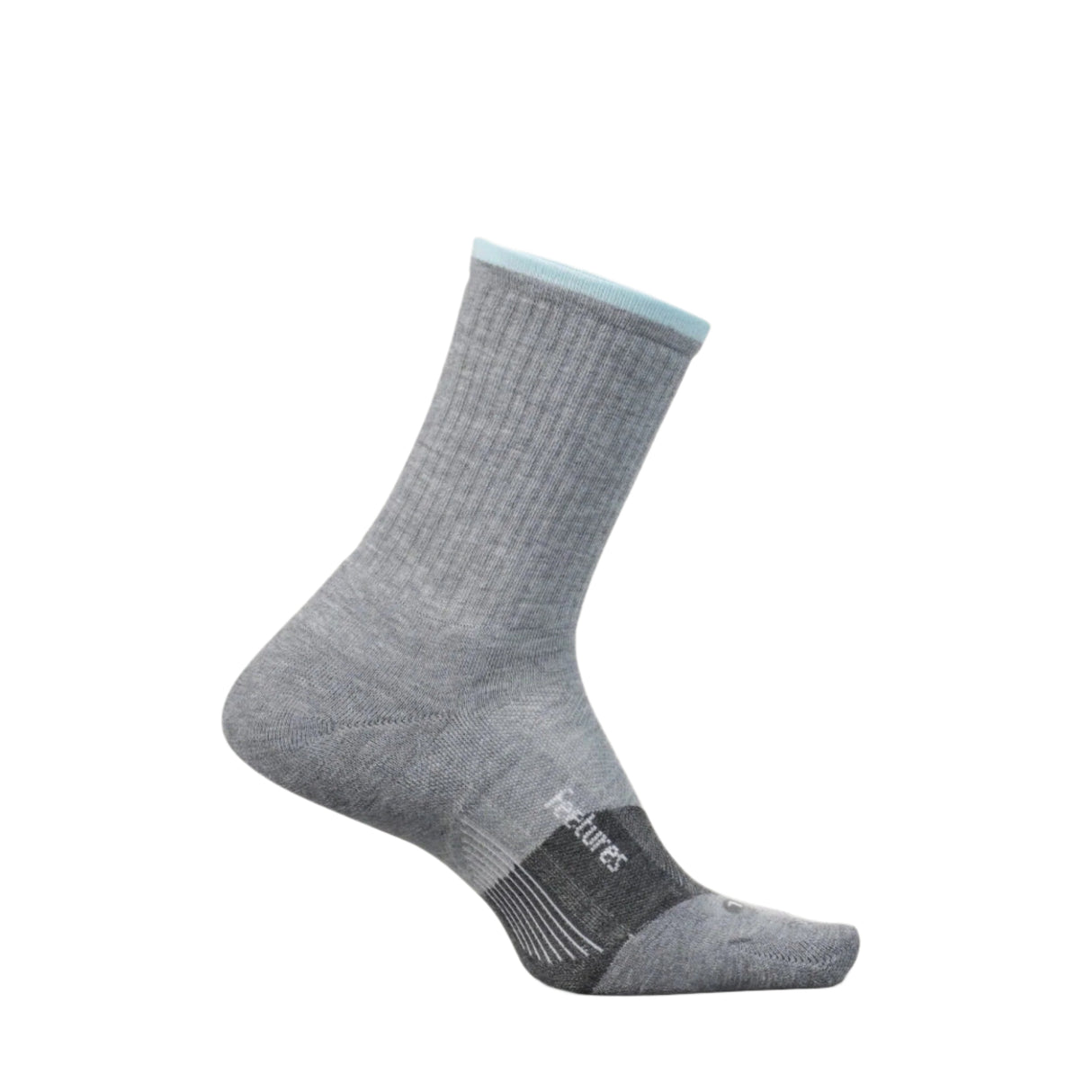 Feetures Elite Trail Max Cushion Mini Crew Socks - Small / Light Gray