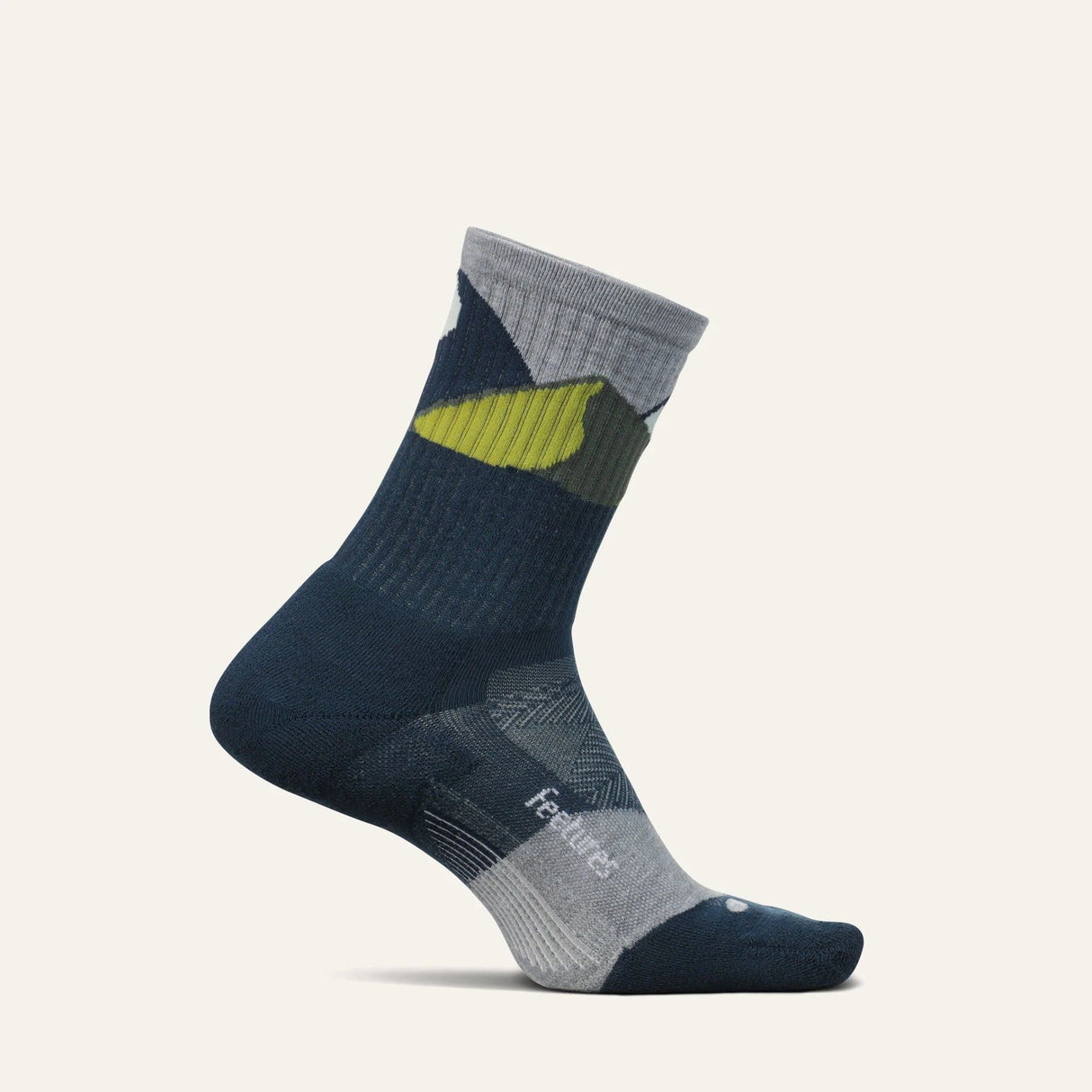 Feetures Elite Trail Max Cushion Mini Crew Socks  -  Small / Navy Summit