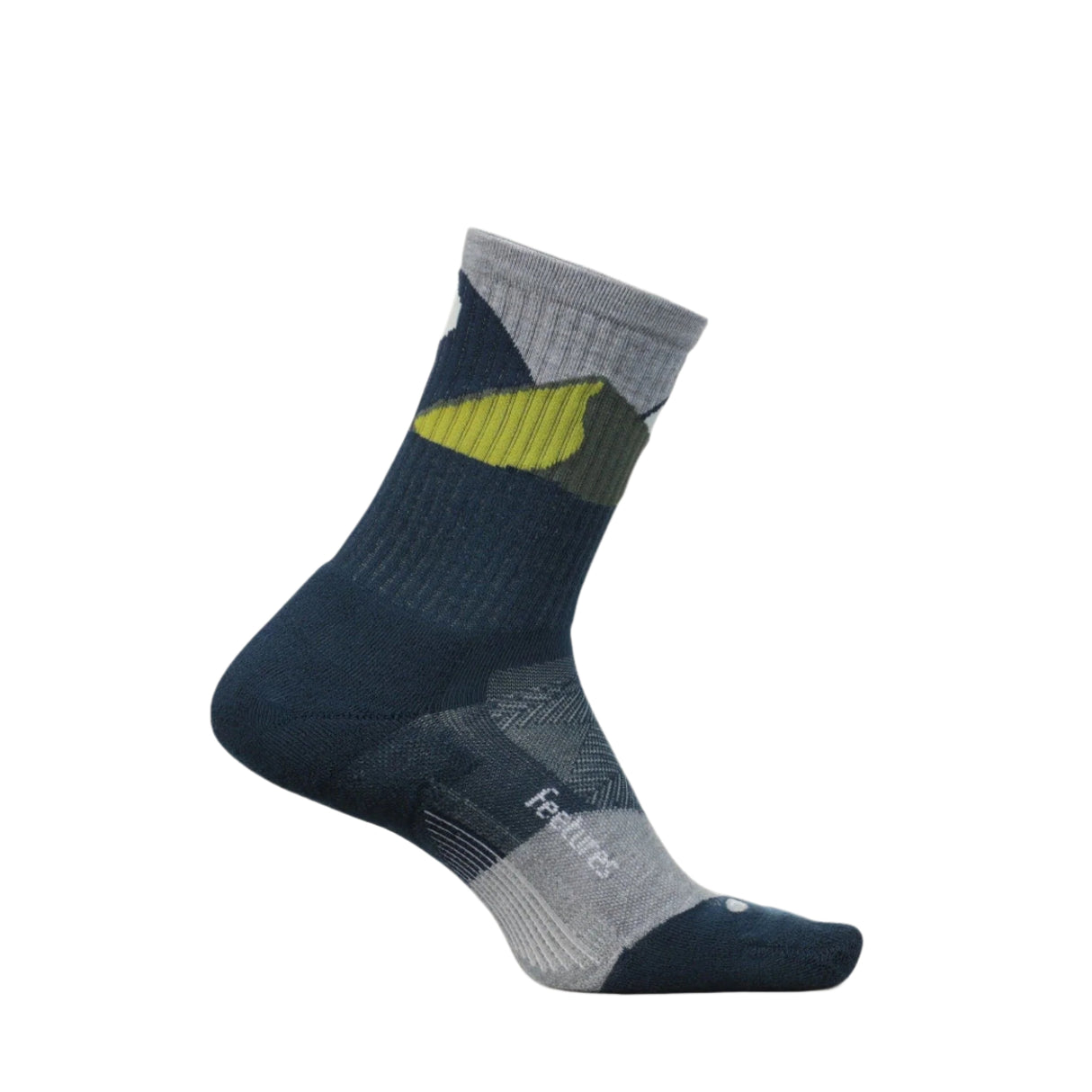 Feetures Elite Trail Max Cushion Mini Crew Socks - Medium / Navy Summit