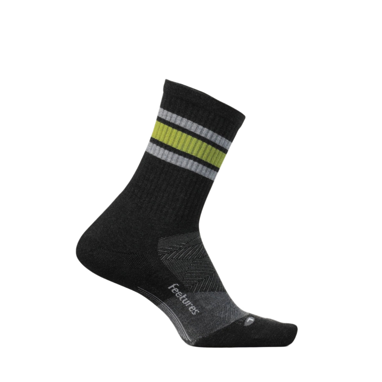 Feetures Elite Trail Max Cushion Mini Crew Socks - X-Large / Trail Blaze Charcoal