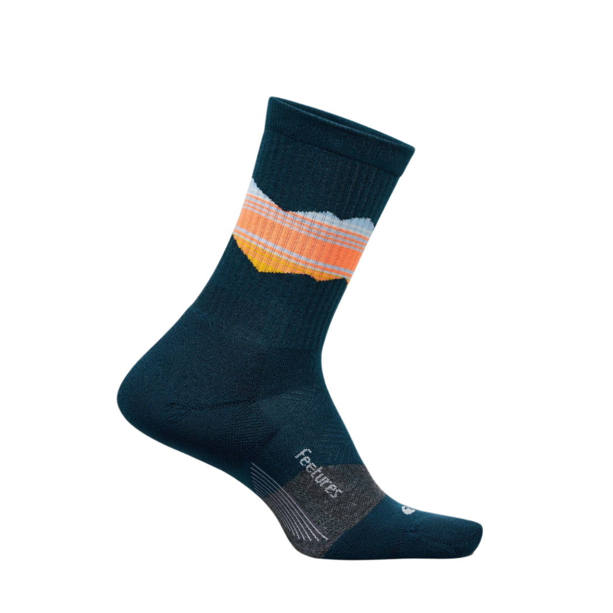 Feetures Elite Trail Max Cushion Mini Crew Socks - Small / Blue Ridge Navy