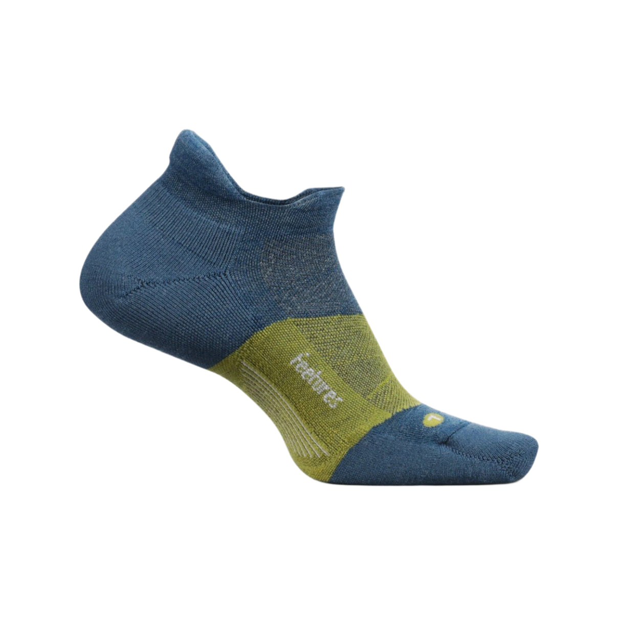 Feetures Merino 10 Max Cushion No Show Tab Socks  -  Small / Midnight Moss