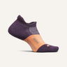 Feetures Merino 10 Cushion No Show Tab Socks  -  Small / Spicy Plum