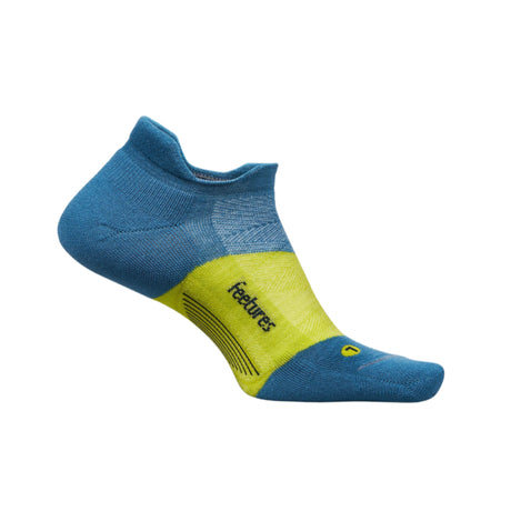 Feetures Merino 10 Max Cushion No Show Tab Socks  -  Medium / Elemental Blue