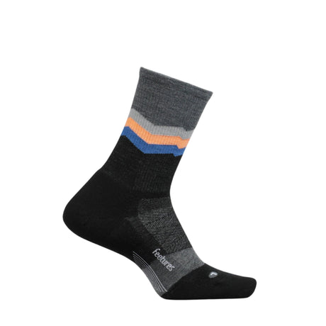 Feetures Merino 10 Cushion Mini Crew Socks  -  Small / Switchback Charcoal