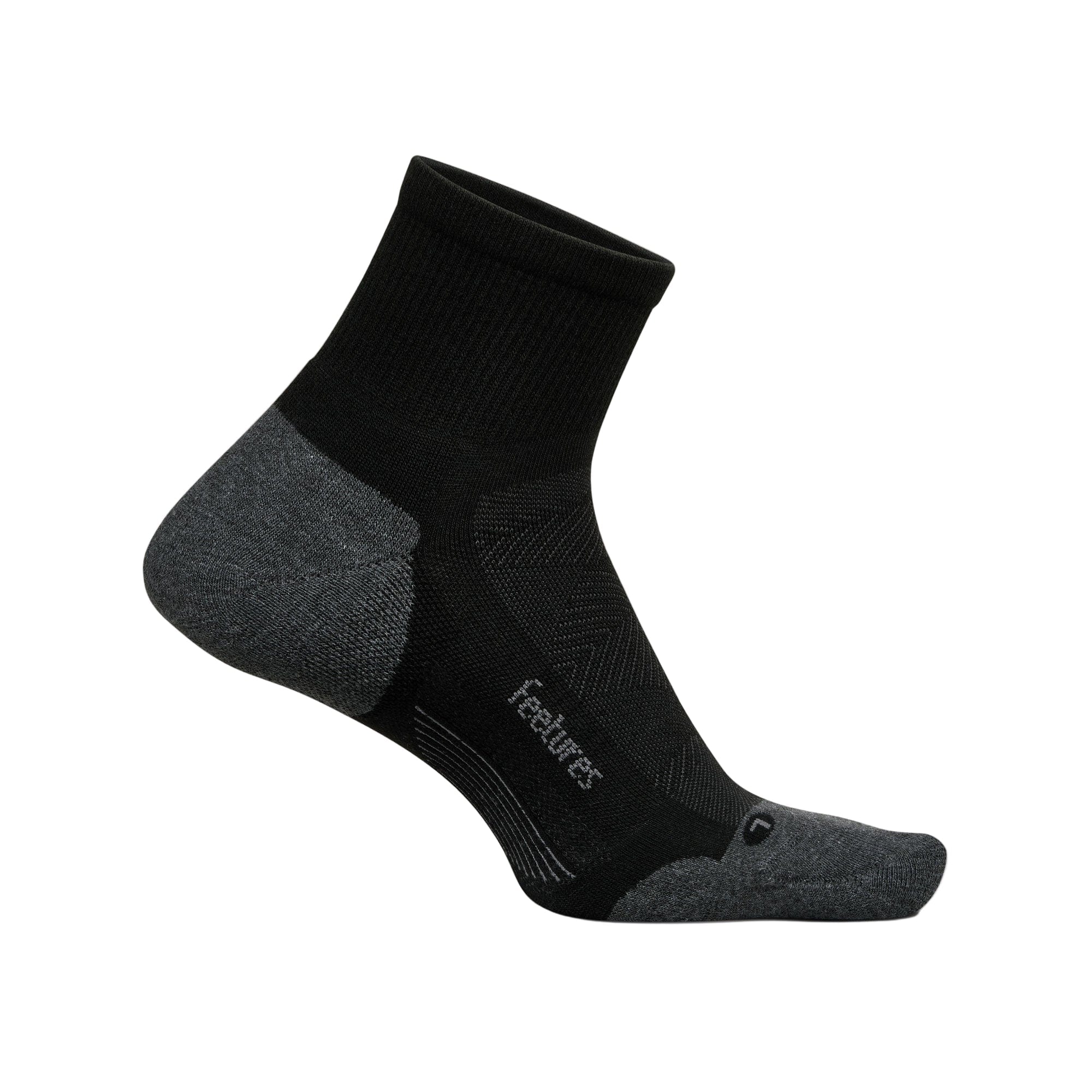 Feetures Elite Max Cushion Quarter Socks  -  Small / Black