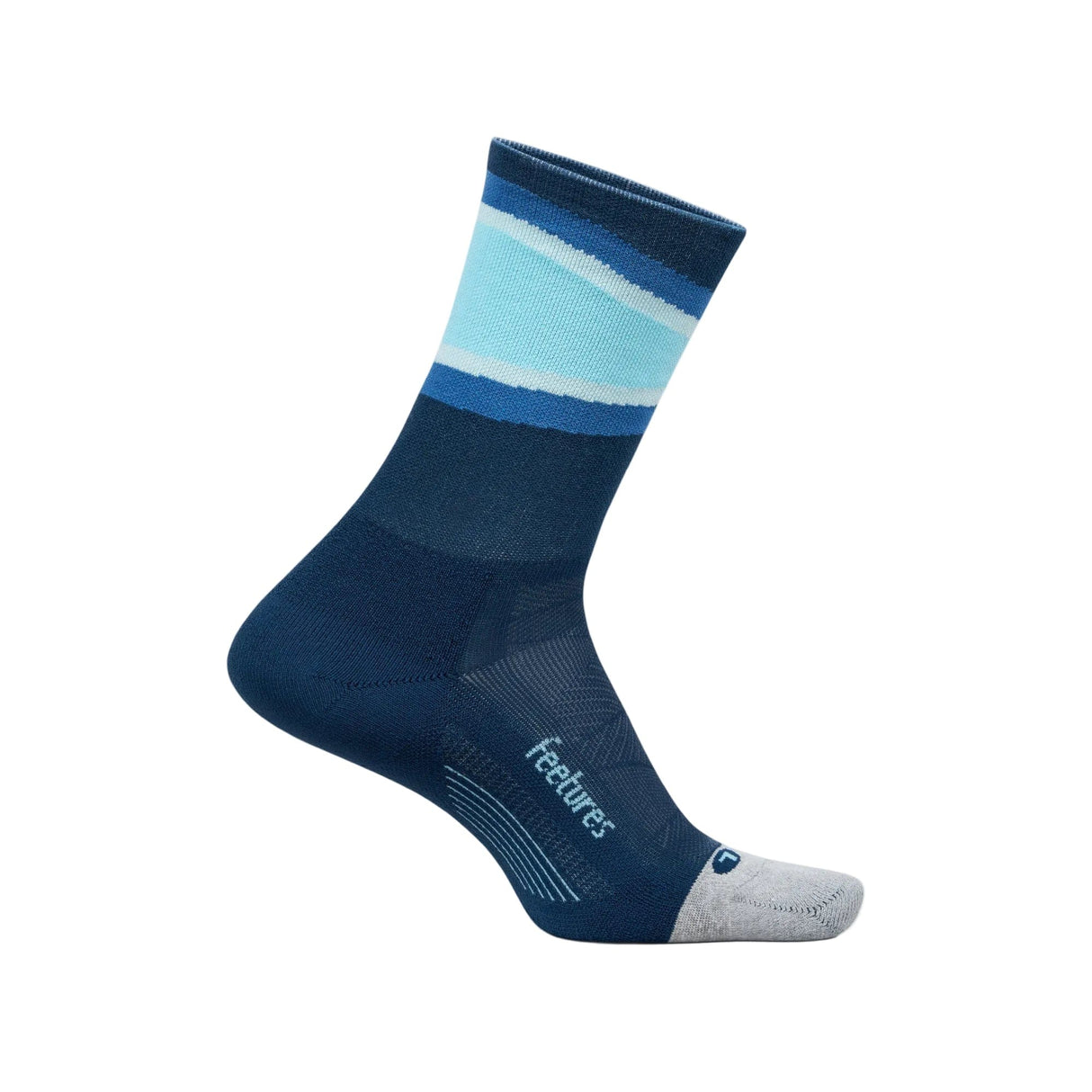 Feetures Elite Light Cushion Mini Crew Socks - Small / Blue Bounce
