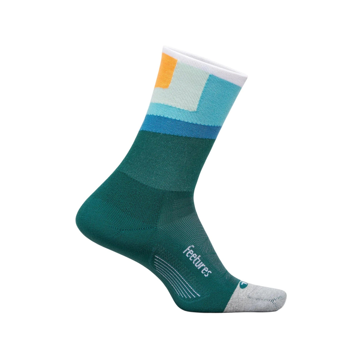 Feetures Elite Light Cushion Mini Crew Socks - Small / Breezy Court