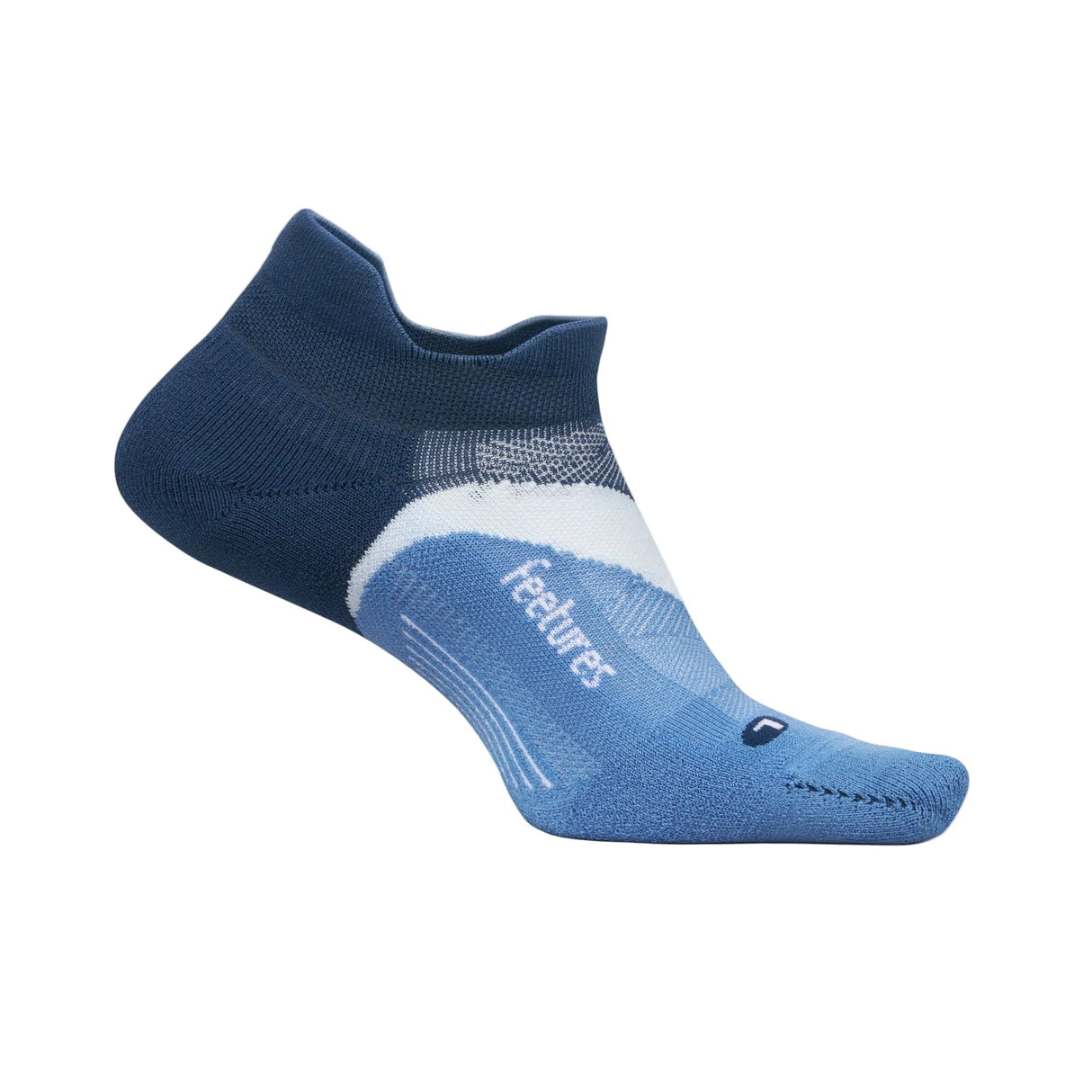 Feetures Elite Light Cushion No Show Tab Socks - Small / Blue Wave