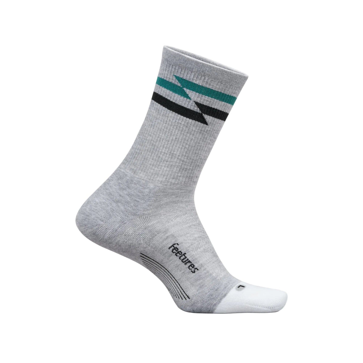 Feetures Elite Trail Max Cushion Mini Crew Socks - Small / Gray Track