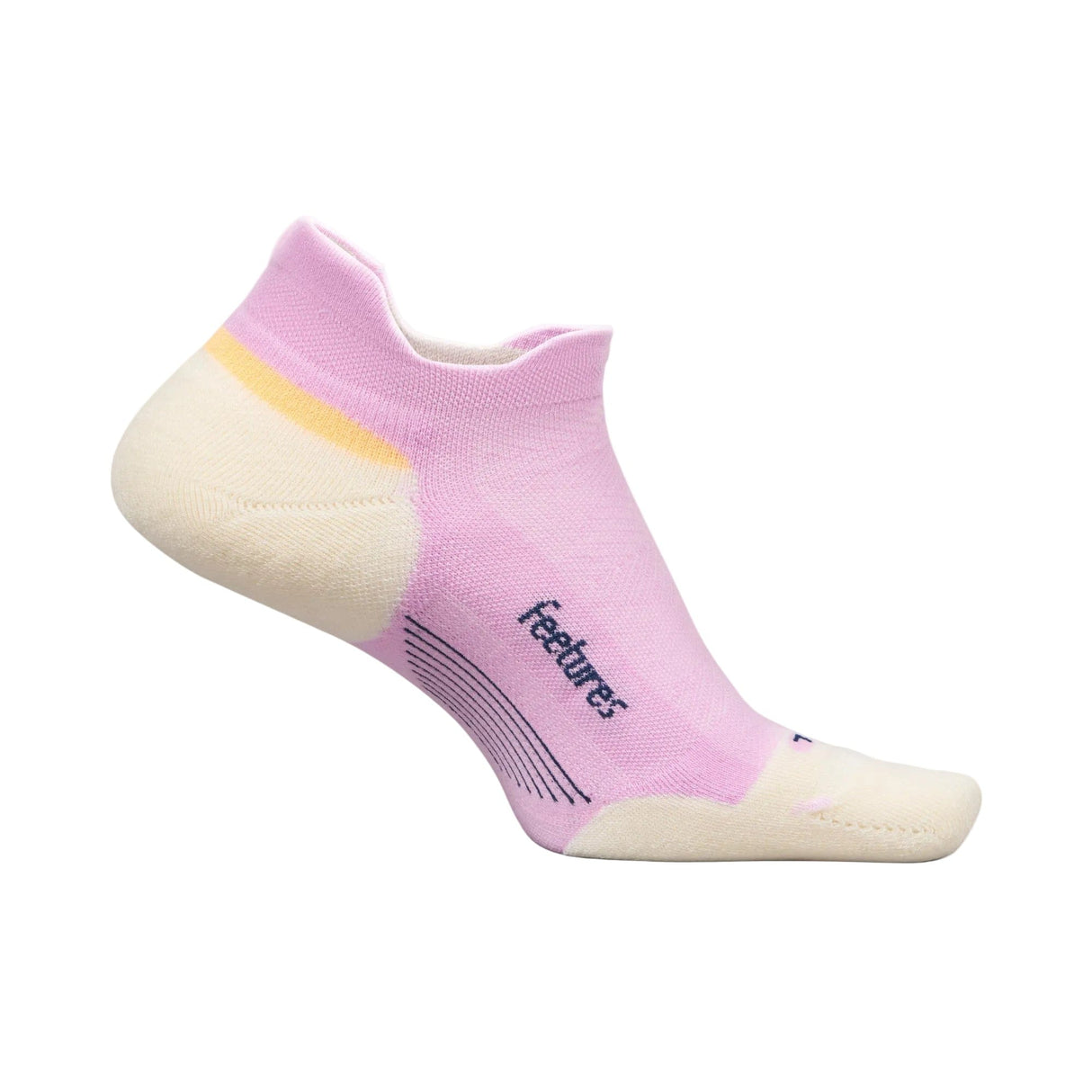 Feetures Elite Max Cushion No Show Tab Socks - Small / Pink Citrus