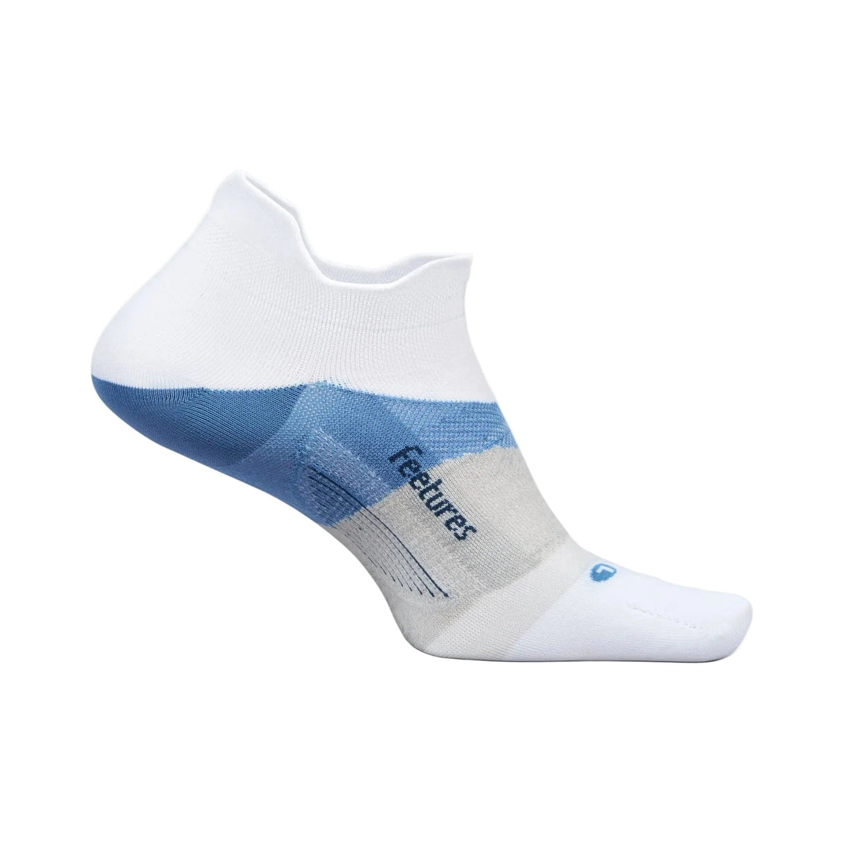 Feetures Elite Ultra Light No Show Tab Socks - Small / White Tide