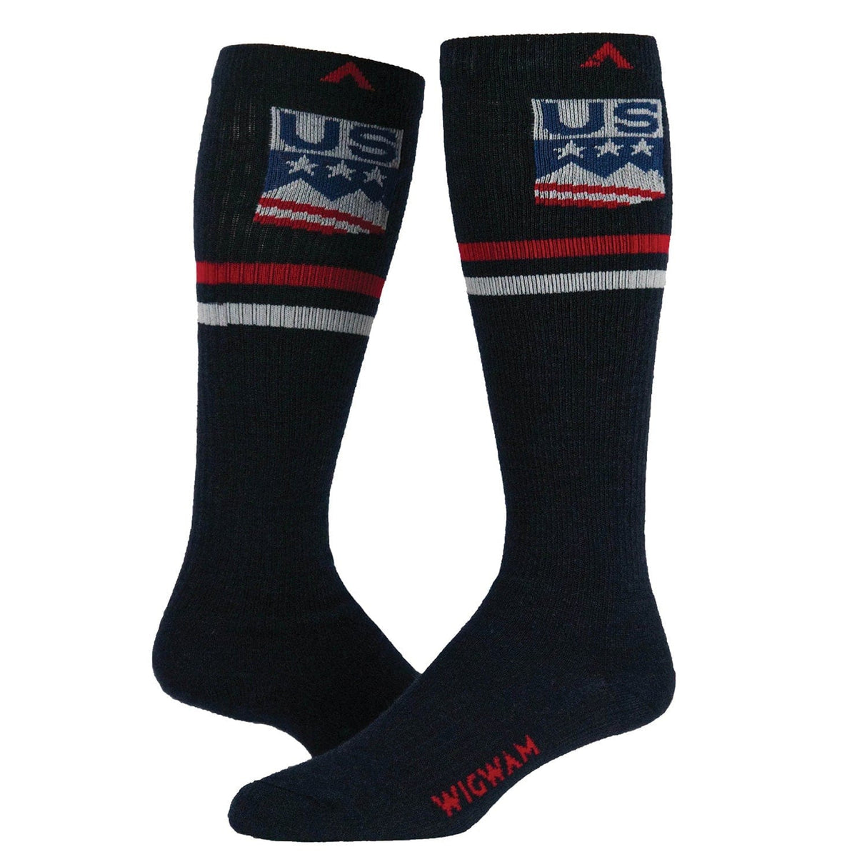 Wigwam USA Snow Over-the-Calf Lightweight Socks  -  Small / Navy