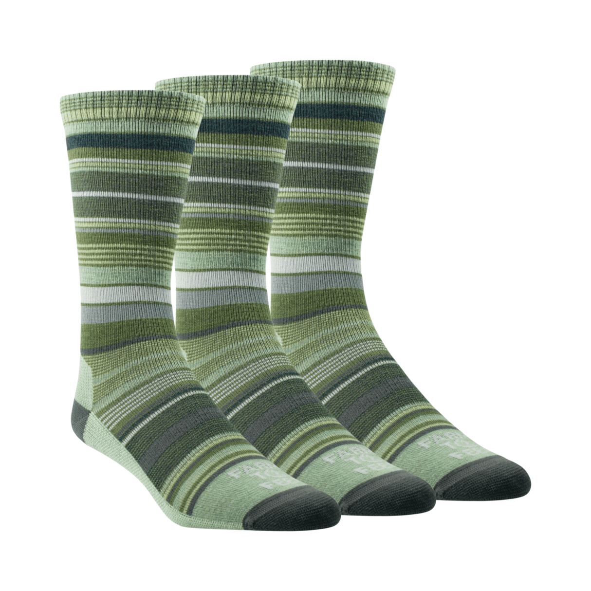 Farm to Feet Womens Ithaca Ultralight Crew 3-Pack Socks - Small / Loden Frost/Dark Shadow