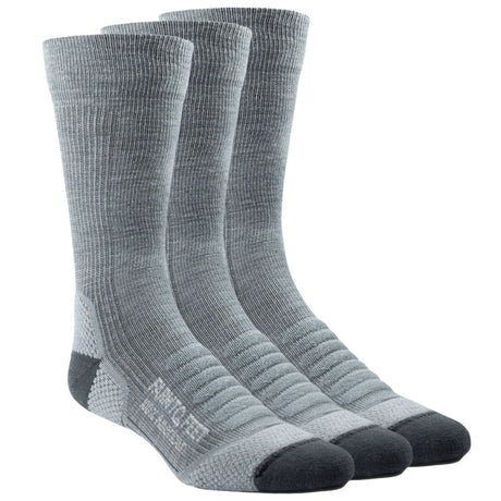 Farm to Feet Damascus Light Cushion Crew Hiking Socks 3-Pack  -  Medium / Charcoal