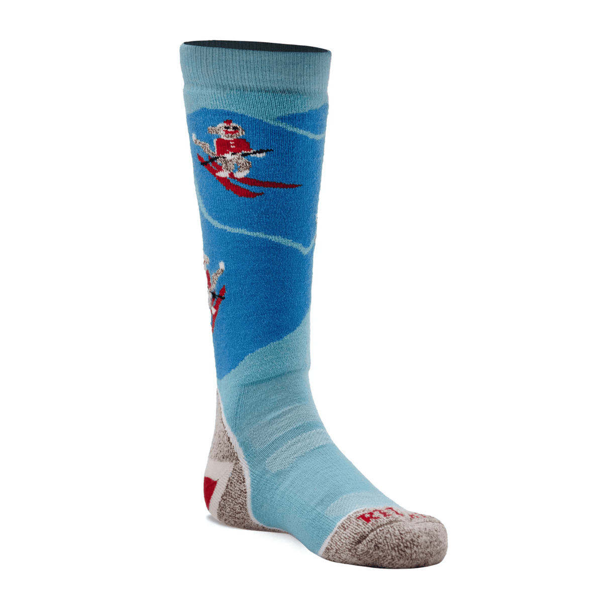 Fox River Kids Monkey'n Around Medium Weight OTC Ski and Snowboard Socks - X-Small / Blue