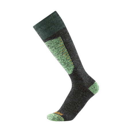 Gordini Mens Ripton Ski Over-The-Calf Socks  -  Medium / Dark Gray Lime