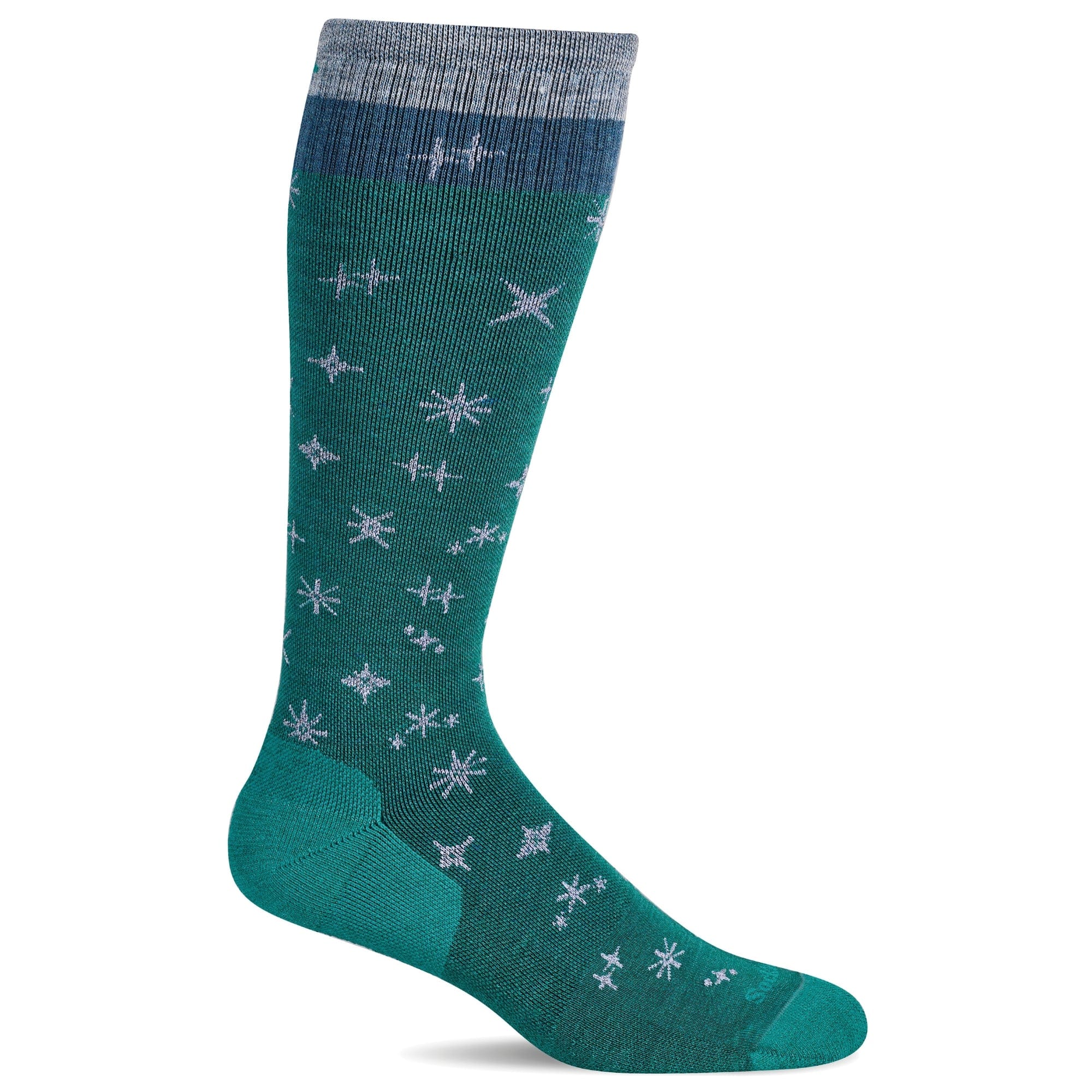 Sockwell Womens Twinkle Firm Compression Socks  -  Small/Medium / Jade Sparkle