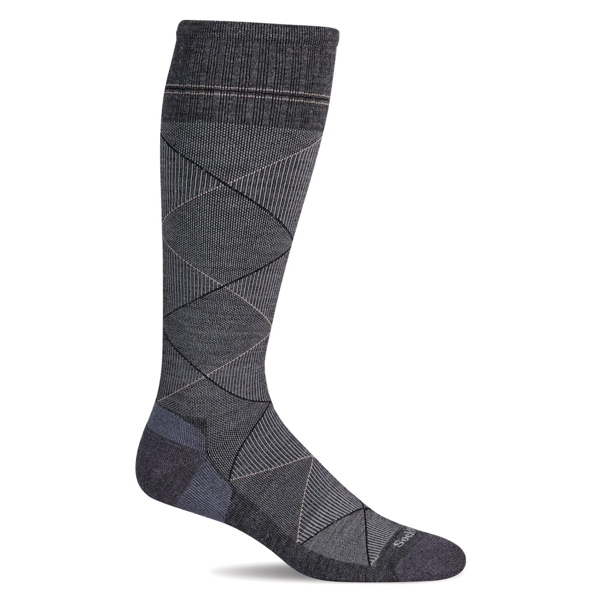 Sockwell Mens Scottie Firm Compression Socks - Medium/Large / Charcoal