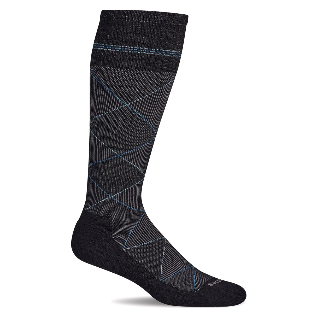 Sockwell Mens Scottie Firm Compression Socks - Medium/Large / Black