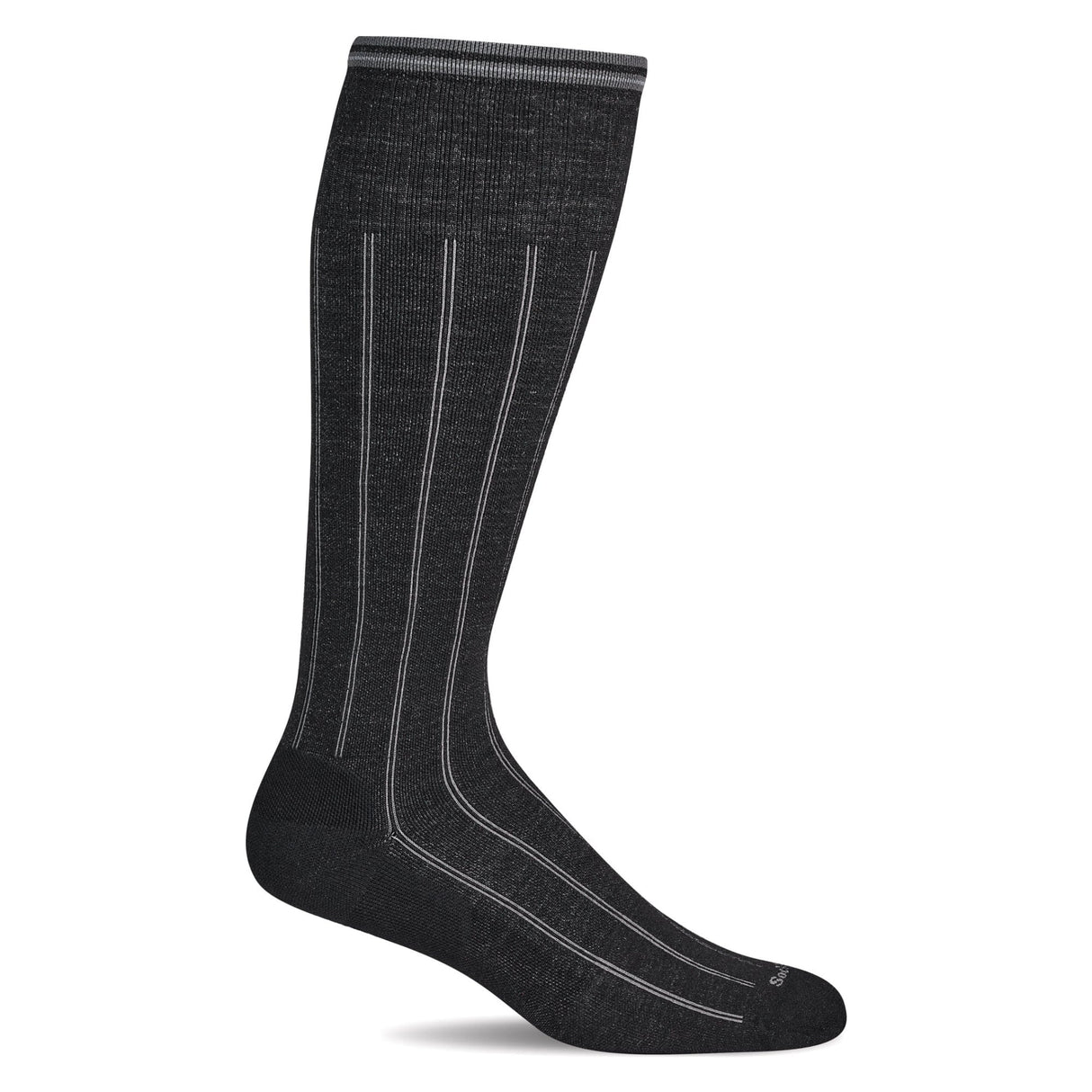 Sockwell Mens High Rise Rib Moderate Compression Socks - Medium/Large / Black