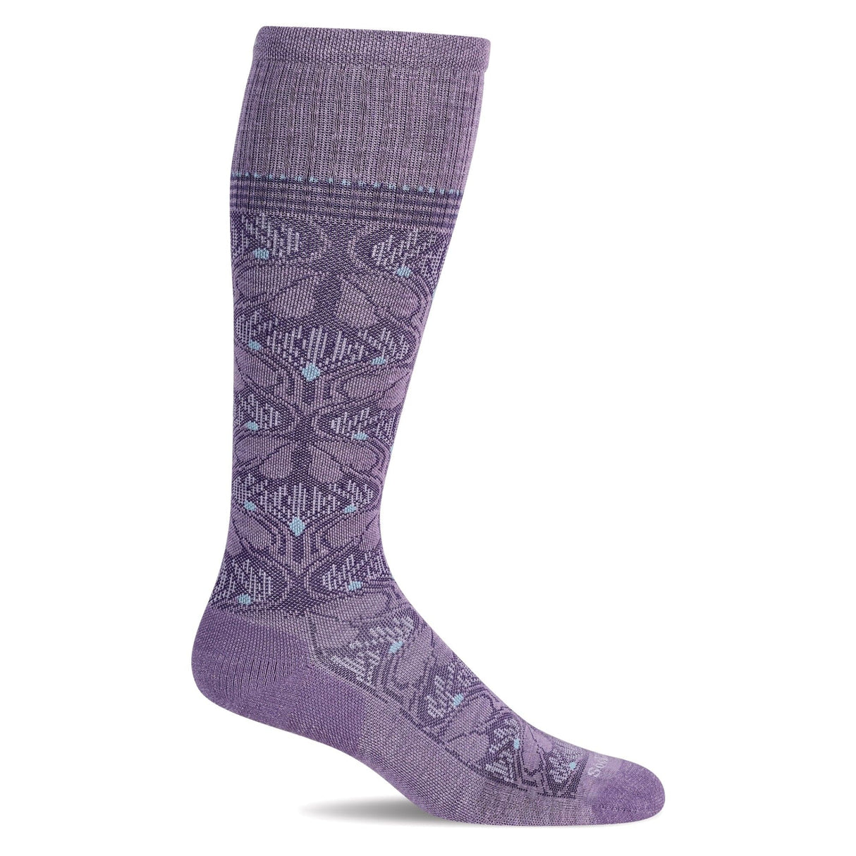 Sockwell Womens Floral Tapestry Moderate Compression Socks - Medium/Large / Lavender
