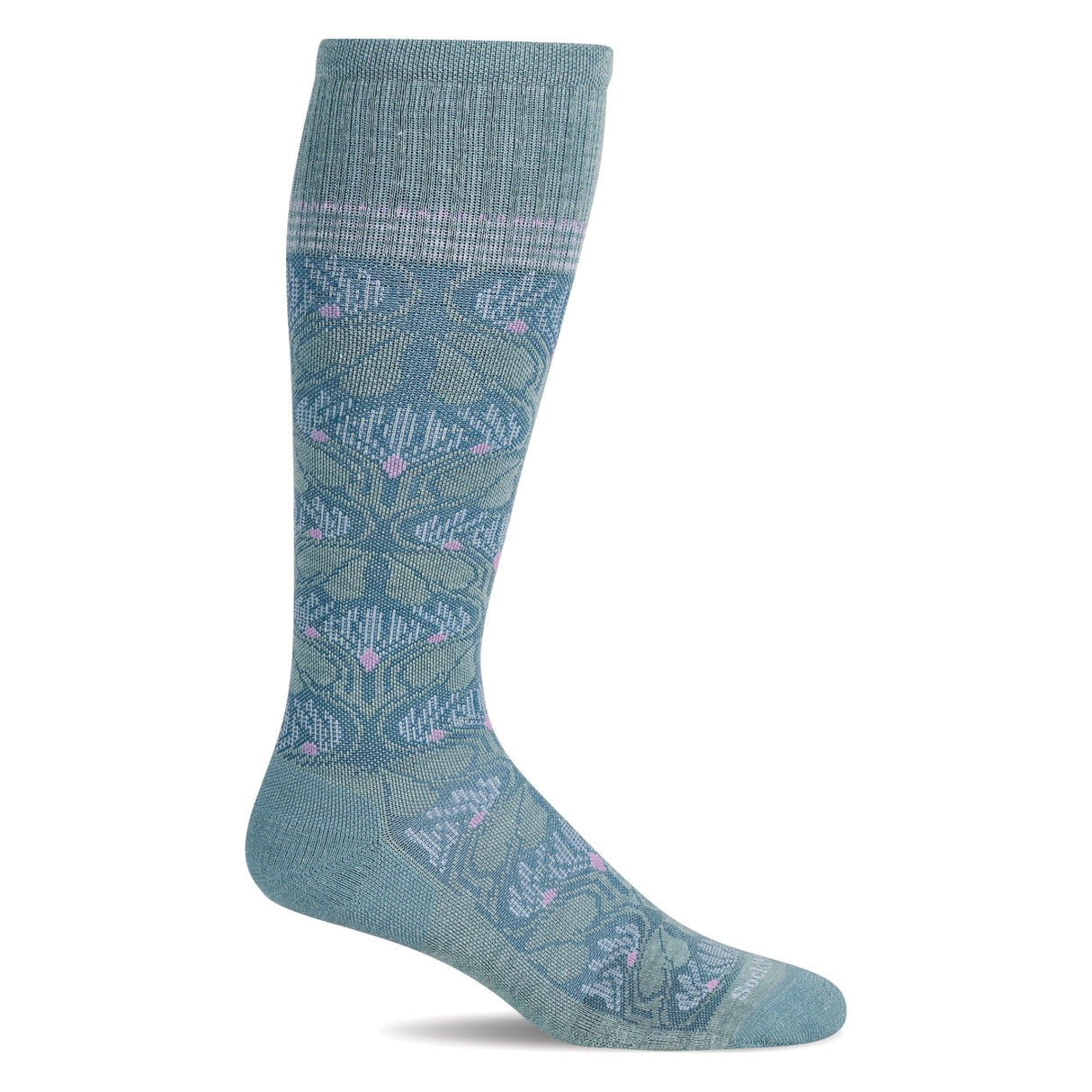 Sockwell Womens Floral Tapestry Moderate Compression Socks - Medium/Large / Celadon