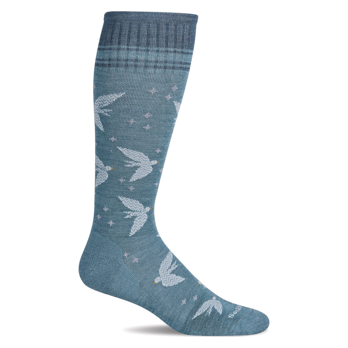 Sockwell Womens Love Dove Moderate Compression Socks - Small/Medium / Mineral