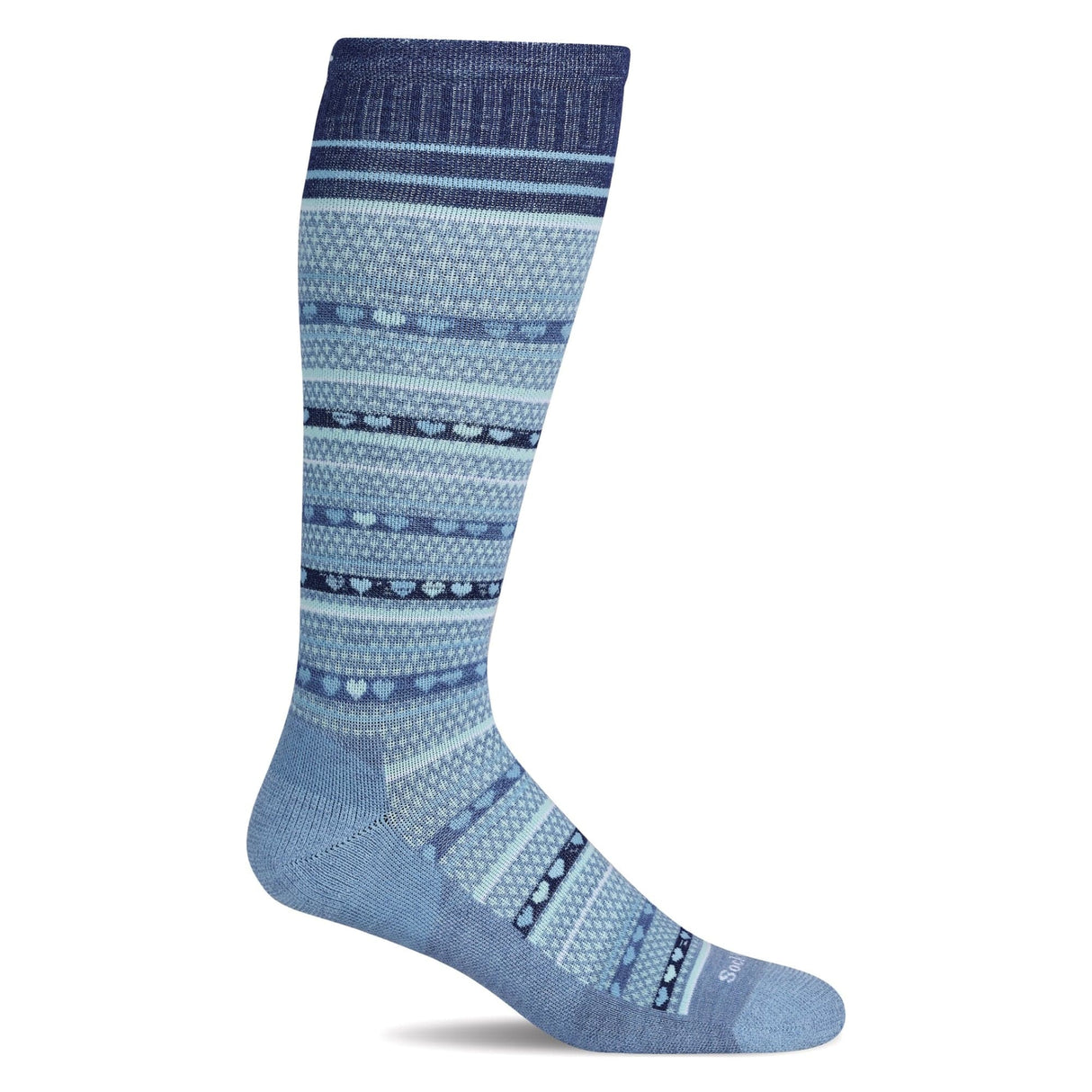 Sockwell Womens Heartlink Firm Compression Socks - Small/Medium / Cornflower