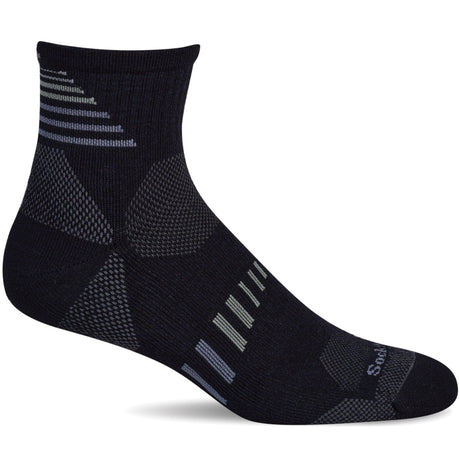 Sockwell Mens Ascend II Moderate Compression Mini Crew Socks  -  Medium/Large / Black