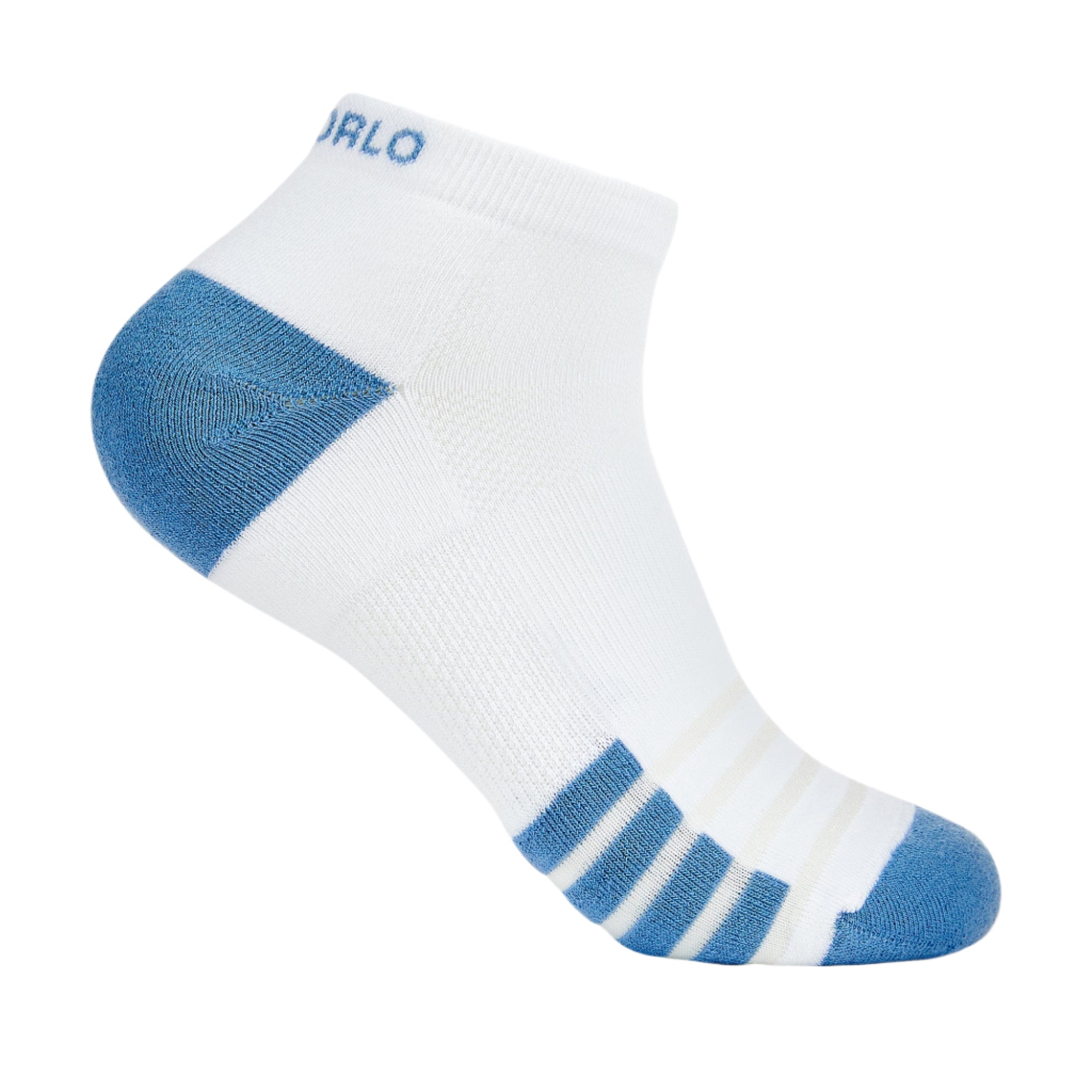 Thorlo Unisex Golf Light Cushion Low Cut Socks  -  Medium / White/Blue