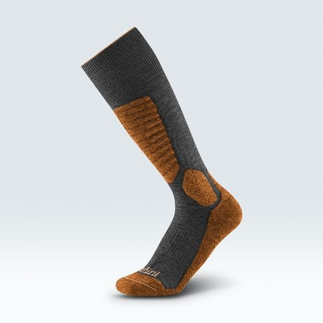 Gordini Mens Sterling Heavyweight Over-the-Calf Ski Socks  -  Medium / Gray Orange
