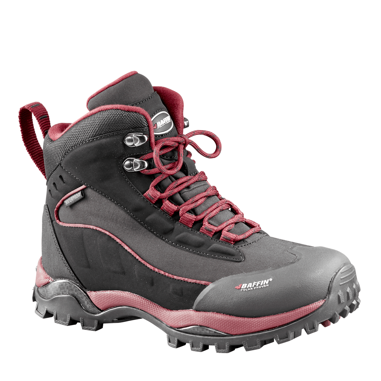 Baffin Womens Hike Winter Boots  -  6 / Black/Sangria