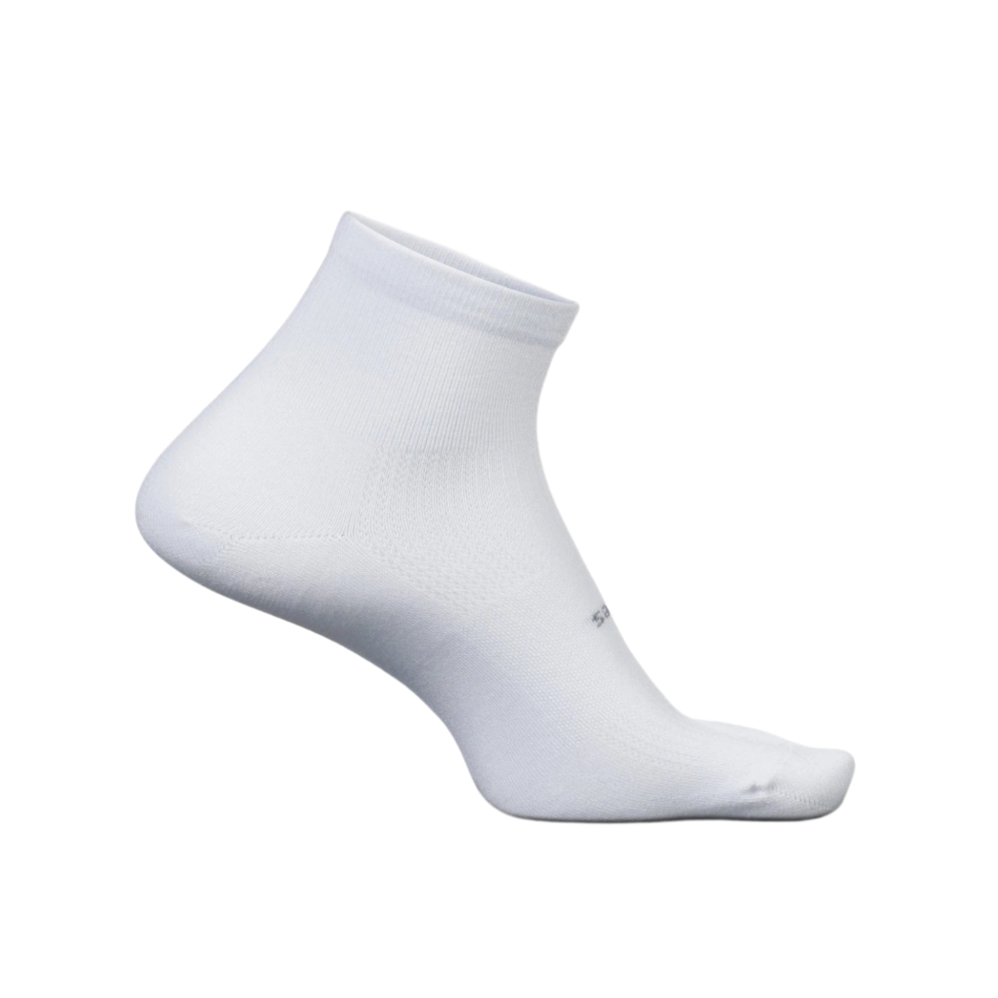 Feetures High Performance Max Cushion Quarter Socks  -  Small / White